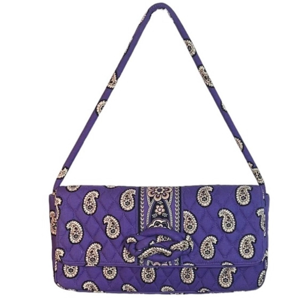 4/$40 Vera Bradley‎ Simply Violet Summer 2010 Pattern Paisley Shoulder Bag